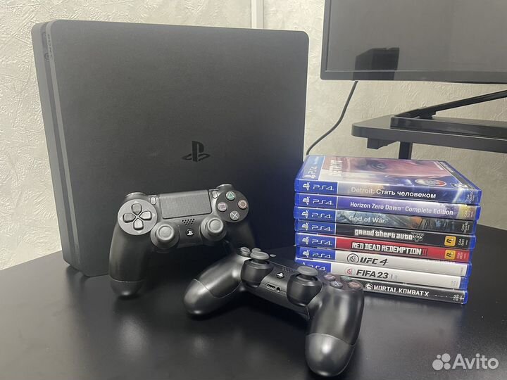 Sony playstation 4 slim 1tb +игры +подписка