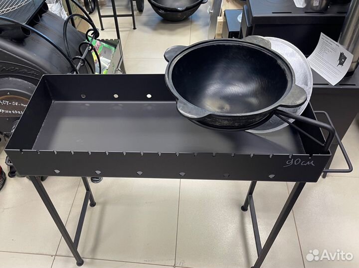 Мангал с местом под казан