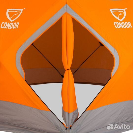 Палатка Куб зимняя утепленная 3,6 х 3,2 х2.2