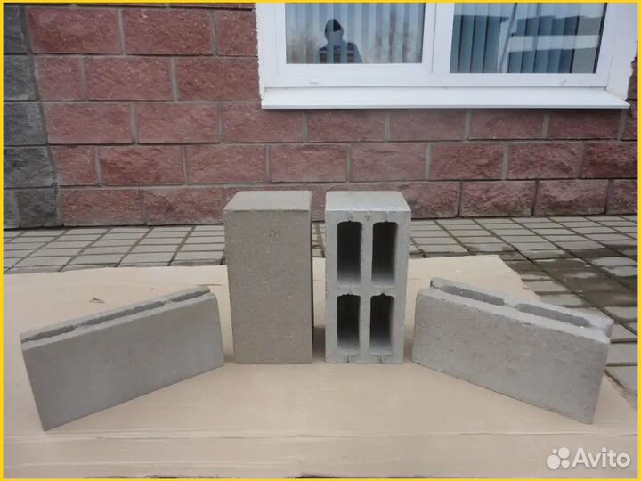 Керамзитобетонный блок полнотелый