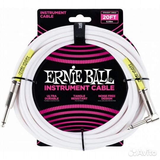Ernie ball 6047 - кабель инструментальный, 6м