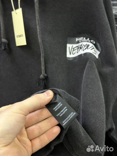 Худи vetements hello оверсайз (новая коллекция)