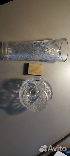 Конфетница и ваза из хрусталя