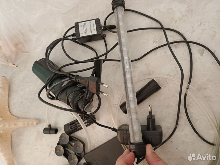 Украшения для аквариума,фильтр,лампа