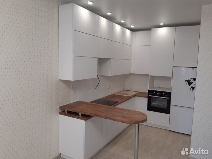 Кухня Белый Матовый мдф 2.9х1.5метра