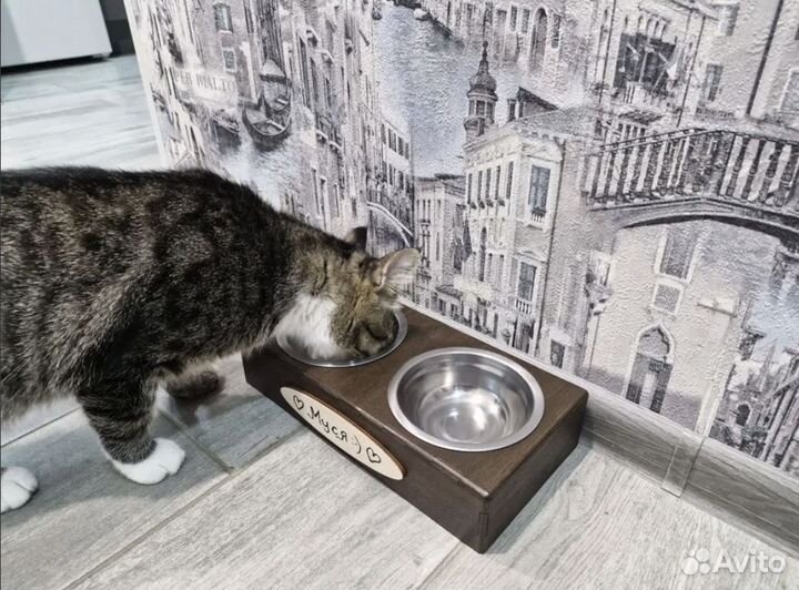 Подставки с мисками 350мл венге