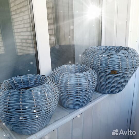 Кашпо из ротанга