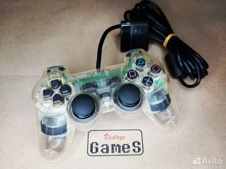 Оригинальный контроллер для PlayStation 2 Crystal