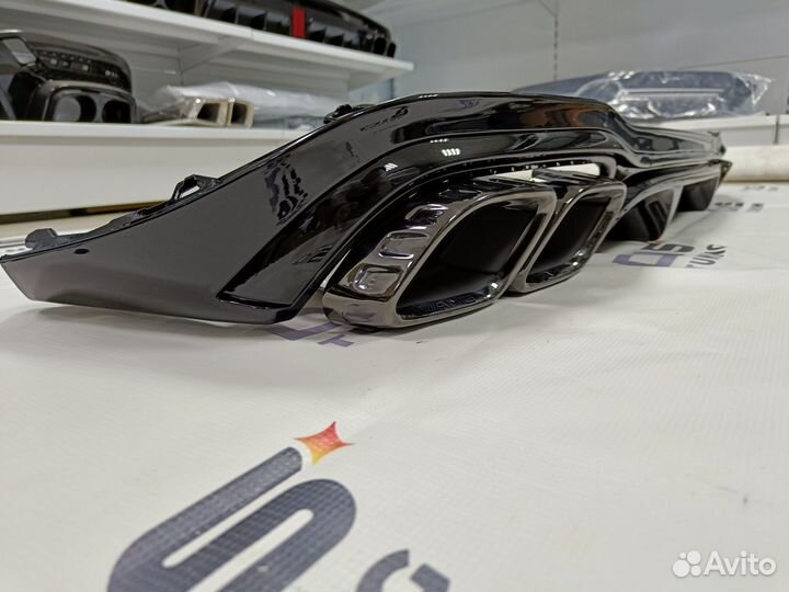 Диффузор Mercedes E-class w213 рест. 63s AMG Black