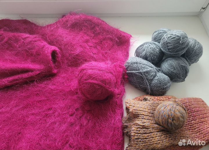 Пряжа для вязания,шерсть, мохер