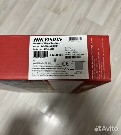 IP-видеорегистратор HikVision DS-7604NI-K1/4P
