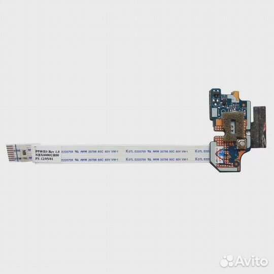 Шлейф с платой кнопки включения Acer TravelMate P2