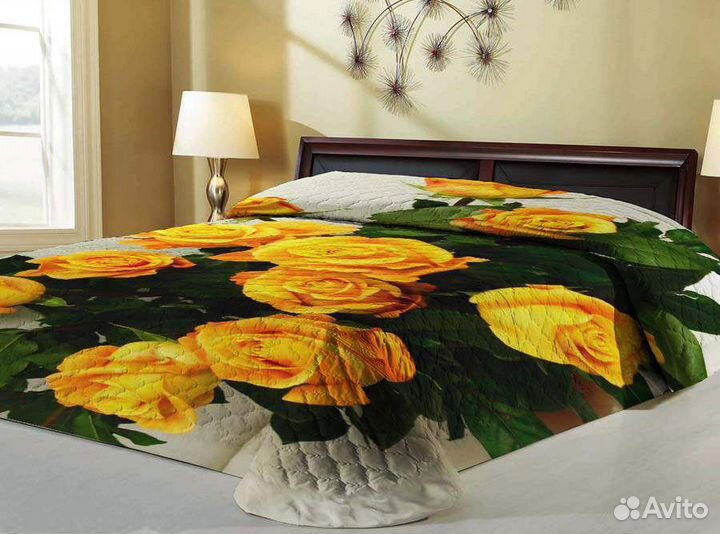 Шторы и покрывало на кровать