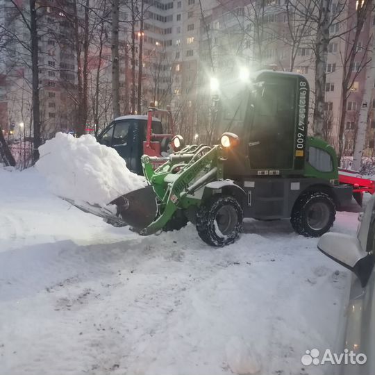 Услуги минипогрузчика фронтальный, уборка снега