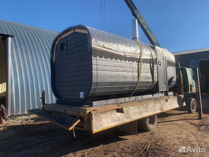 Баня-бочка квадро в наличии