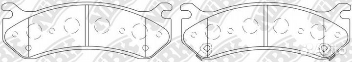 Колодки тормозные, передние/задние