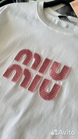 Топовая футболка Miu Miu женская (new 2024)