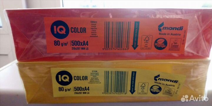 Бумага цветная формат А4, IQ color, цвет OR43