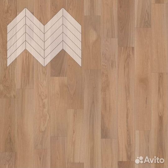 Lab Arte Елка Chevron Французская Дуб Рустик Лаунж лак 600/510х90х14/45 Светло-коричневый