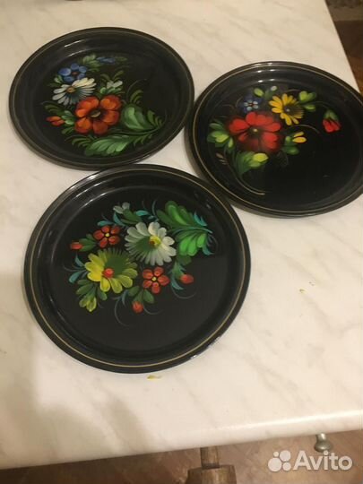 Подносы Жостово 3 шт