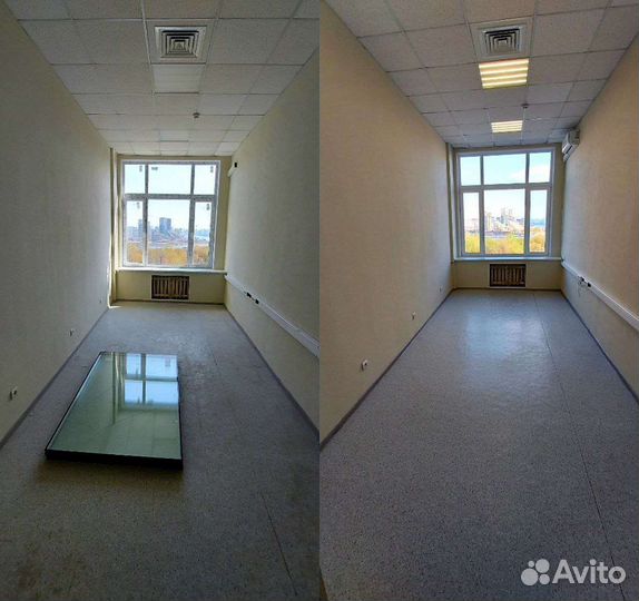 Машинная роторная чистка пола (мытье)