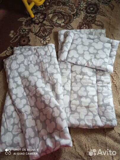 Комплект в коляску серый