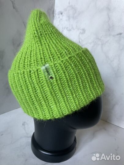 Шапка бини зимняя женская вязанная