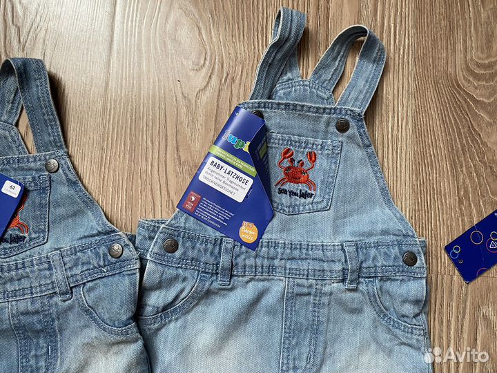 Джинсовый комбинезон новый шорты
