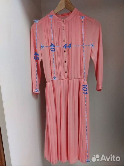Платье вечернее нарядное розовое 42 44 плессировка