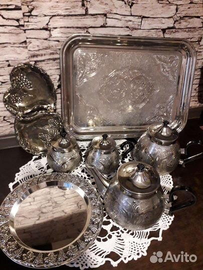 Самовар и сервиз.винтаж.ссср
