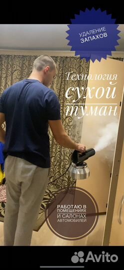 Удаление запахов в помещениях и авто Сухой туман