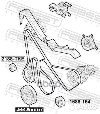 Ролик обводной ford transit TT9 2006-2013 2188