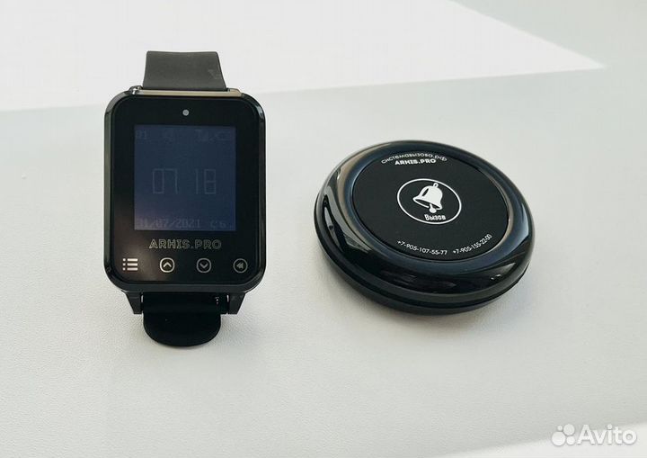 Кнопка вызова персонала/офцицианта Ультра и часы