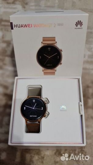 Часы Huawei Watch GT 2 золотой браслет