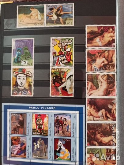 Почтовые марки живопись