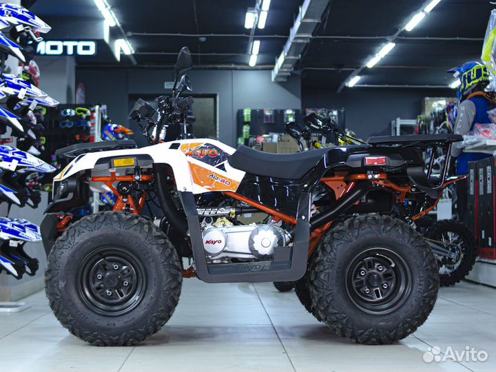 Квадроцикл kayo AU180 белый птс