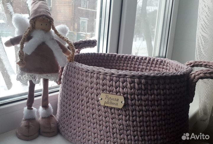 Корзинки из трикотажной пряжи