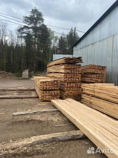 Доска обрезная хвоя осина лиственница строганный