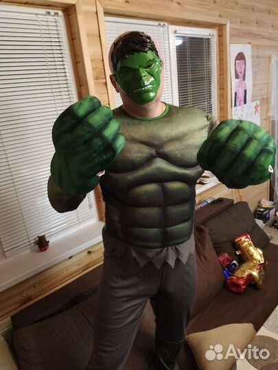 Новый костюм Халка для аниматора (все размеры)