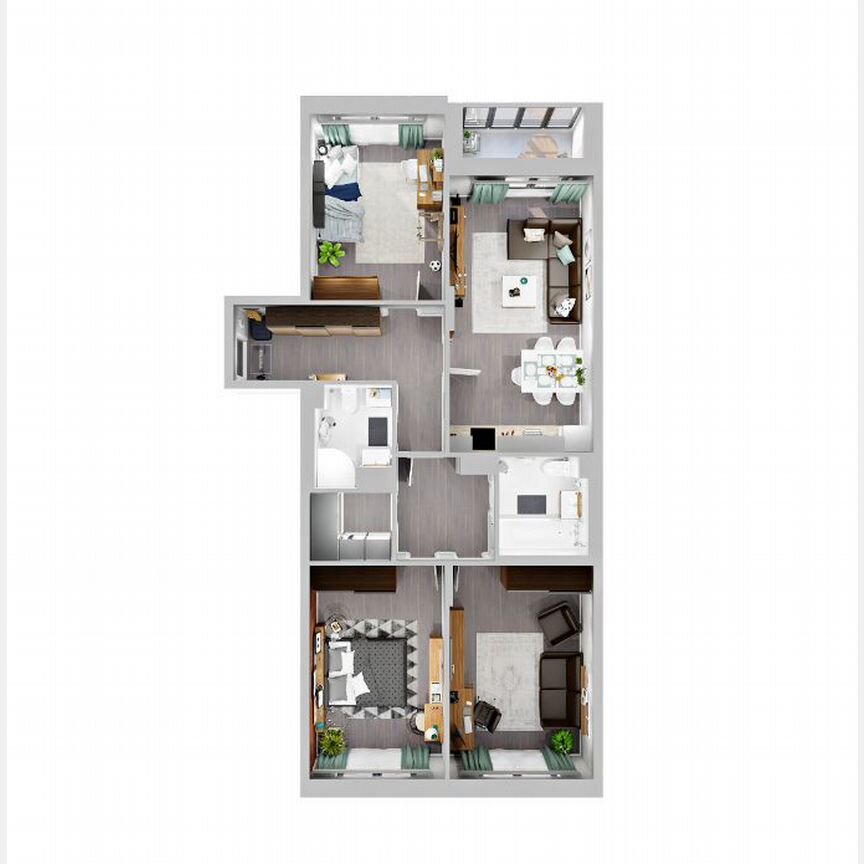 3-к. квартира, 86,9 м², 14/14 эт.