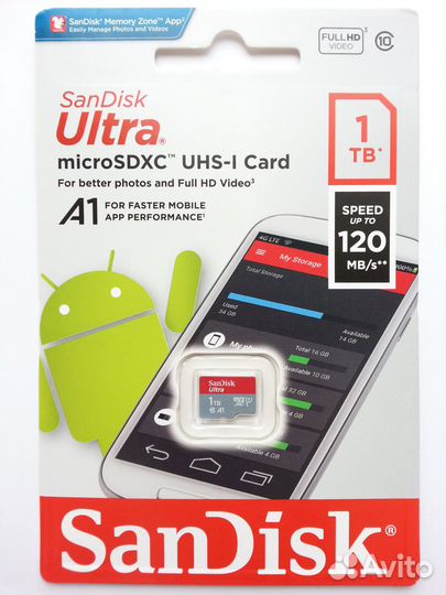 Карта памяти оригинал SanDisk Ultra microSD 1TB