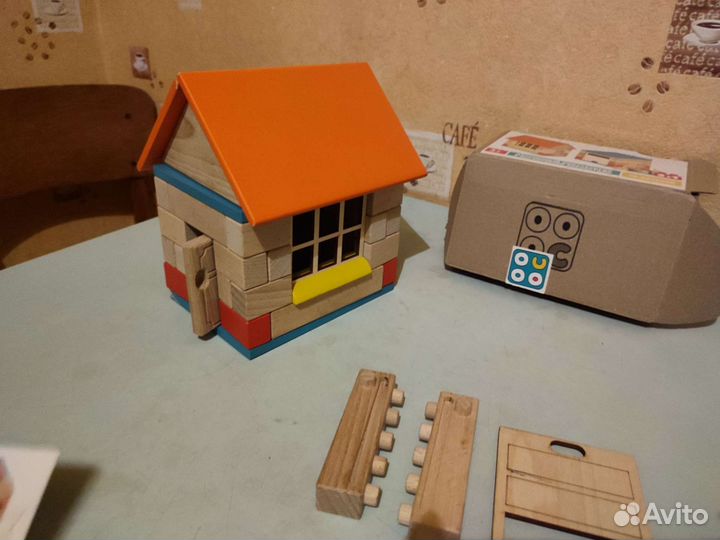 Деревянный конструктор дом + гараж