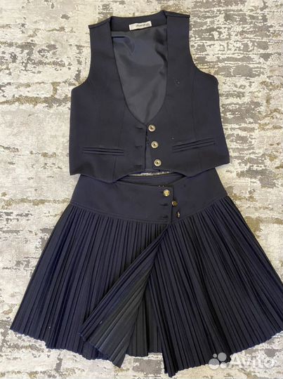 Юбка с жилеткой школьная форма