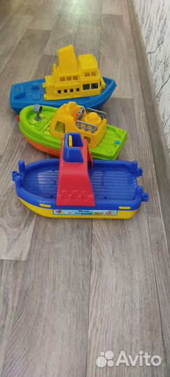 Кораблики пластмассовые детские 3 шт