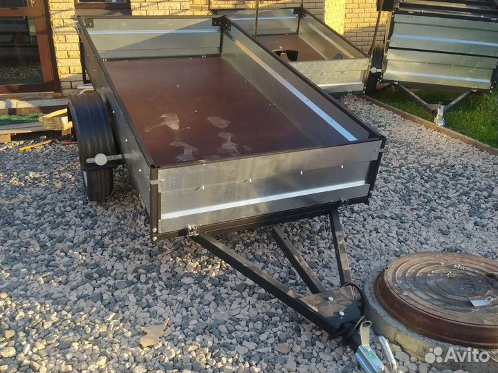 Прицеп 2,45х1,25м с тентом 1м и колесами