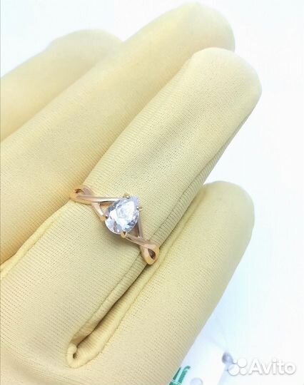 Золотое кольцо из красного золота 585 пробы, встав