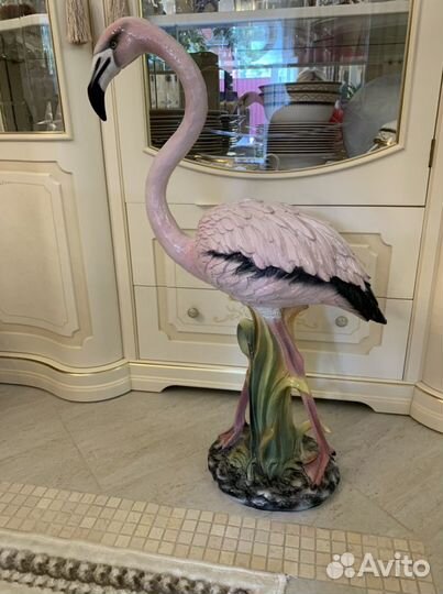 Розовый фламинго фарфор Италия