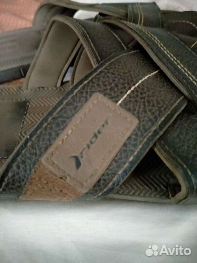 Мужские кожаные шлепанцы