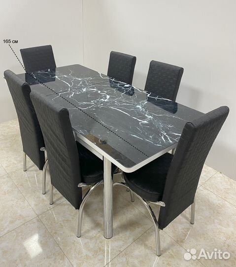 Обеденная группа стол и стулья 6 шт