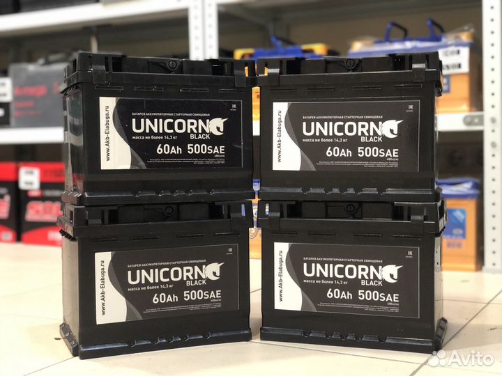 Аккумулятор Unicorn 60Ah 500A